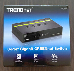 TRENDnet TEG-S80g GREENnet 8-Port Gigabit Unmanaged Ethernet Switch